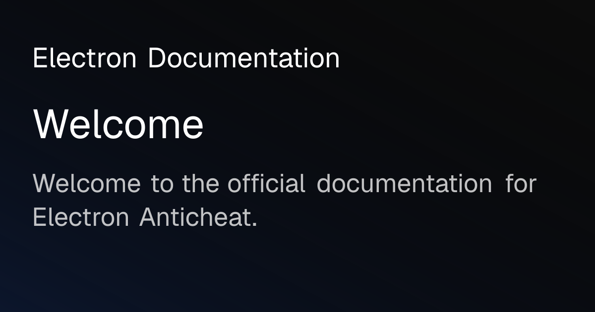 Welcome [docs.electron-services.com]