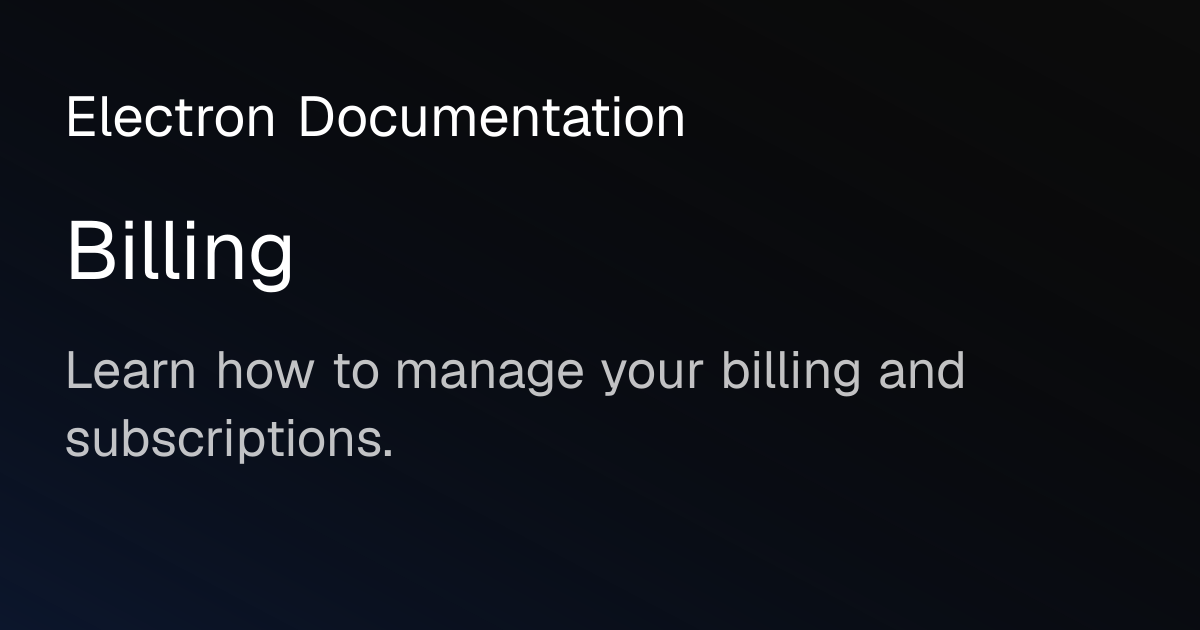 Billing