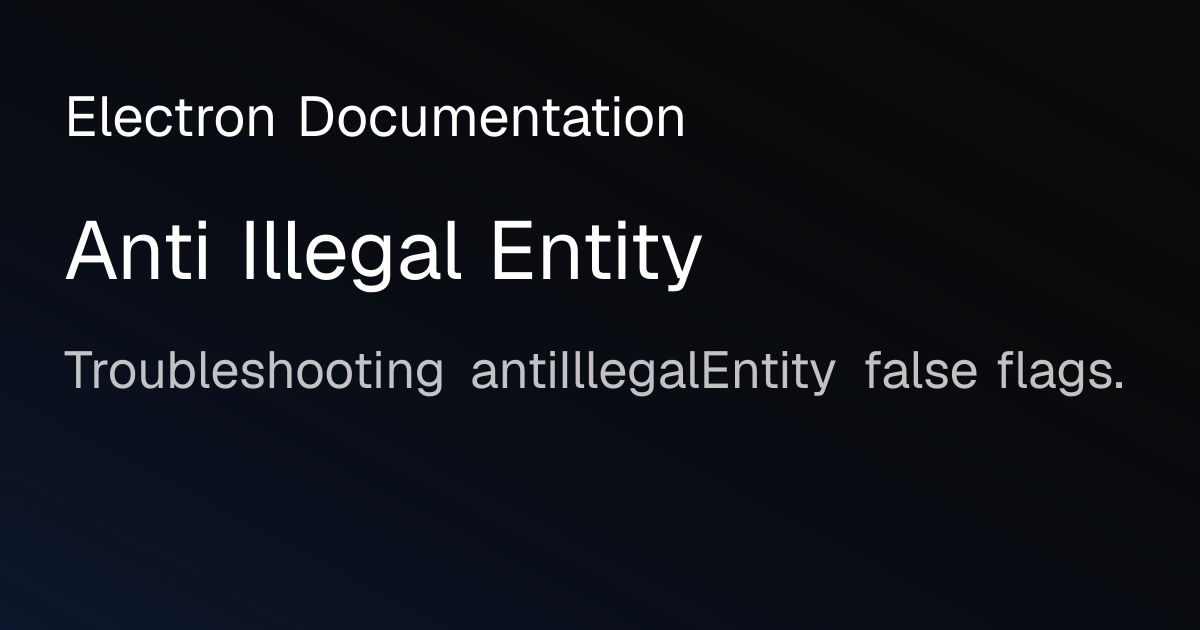 Anti Illegal Entity
